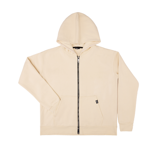 Zipper Hoddies - Cream